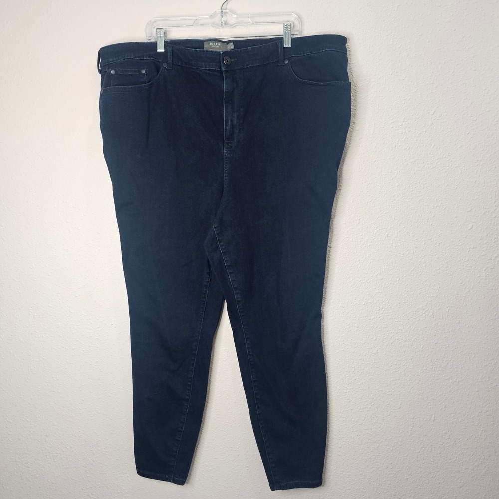 Torrid Midfit‎ Super Skinny Jeans Dark Wash Womens Size 26T Tall Plus Stretchy